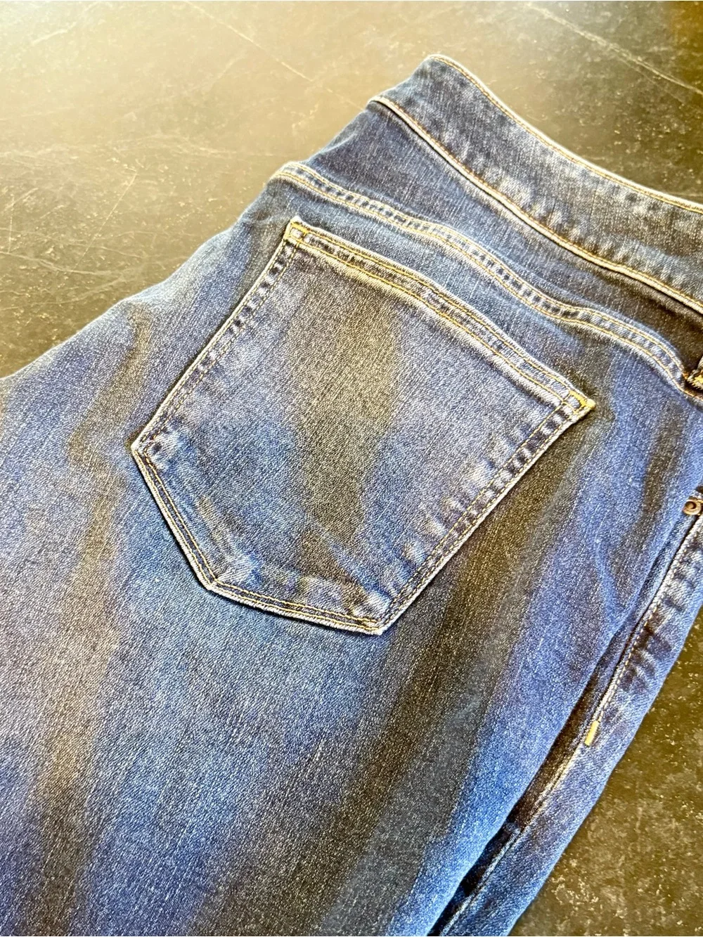 Plus size denim stretch denim shorts size 18 knee length Bermuda